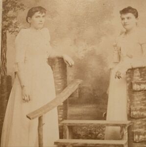 Vintage Sepia Photograph of Two Couples